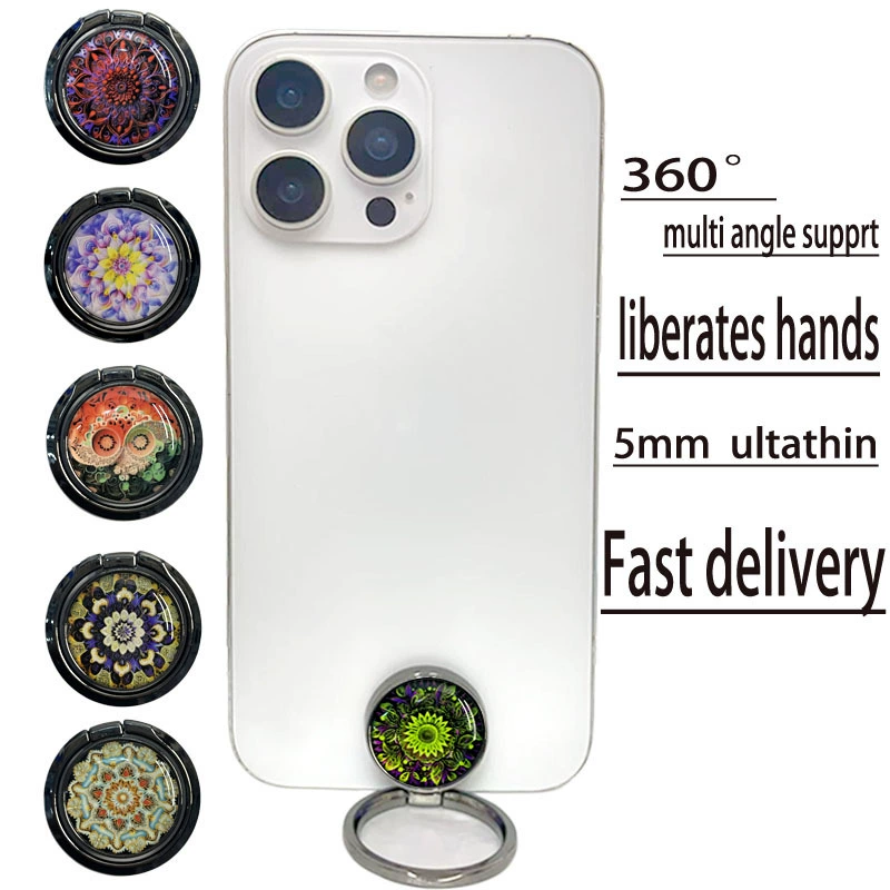 [Подставка Манжи Чичэнь] 360 ° Ультратонкая кольцевая пряжка из цинкового сплава, ювелирные изделия для мобильного телефона, подставка для ленивого рабочего стола теперь доступна