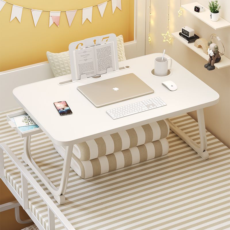 Simple small desk for dormitory bed, home bedroom bay window folding table, student dormitory lazy study table