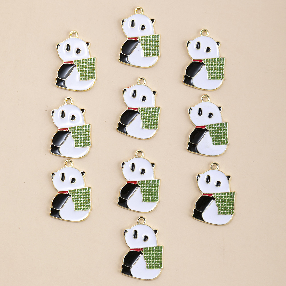 1 Piece Cute Panda Alloy Enamel Plating Pendant Jewelry Accessories display picture 10