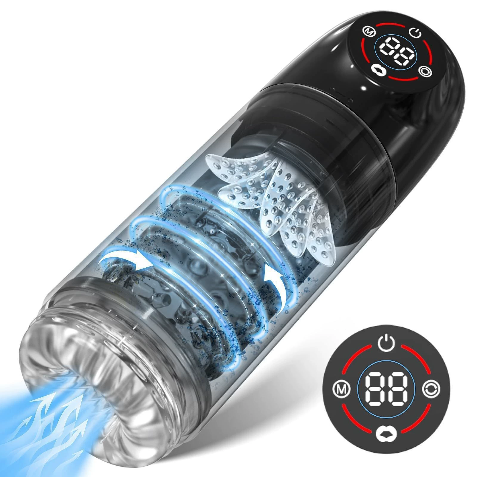Men's electric telescopic rotating airplane