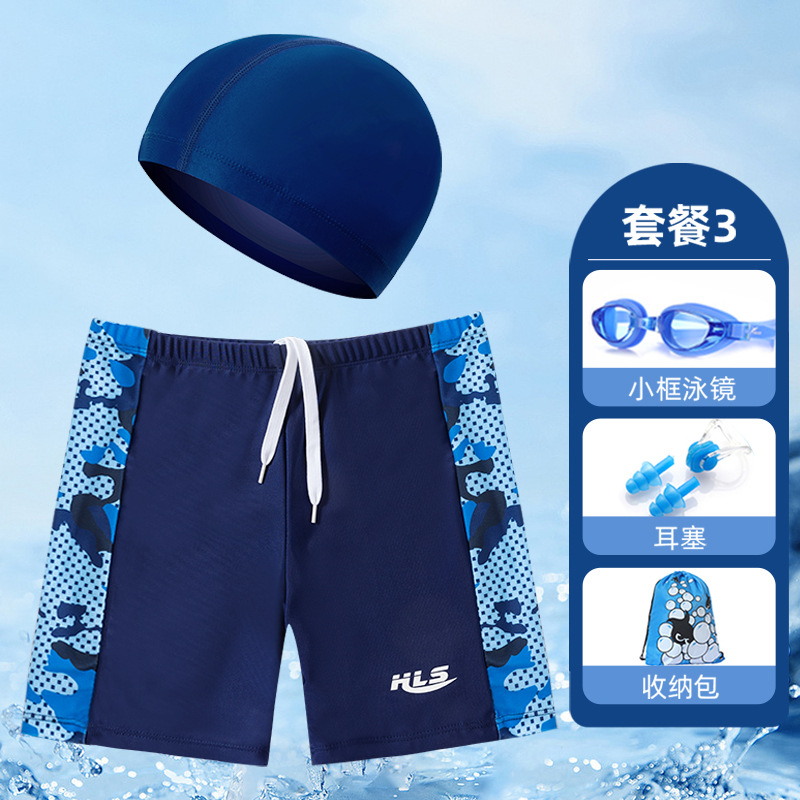 Troncos de natación para niños troncos de natación de secado rápido para niños Playa adolescentes troncos de natación profesionales entrenamiento medio y grandes niños Boxer shorts