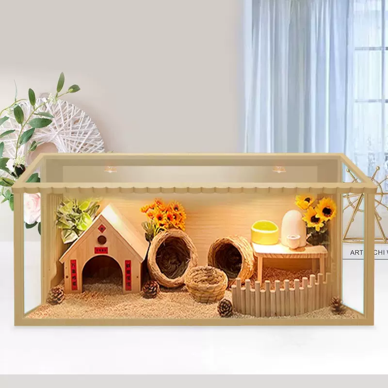 芦丁鸡饲养箱全套观赏笼养殖专用箱木箱卢丁鸡的房子笼子繁殖箱子