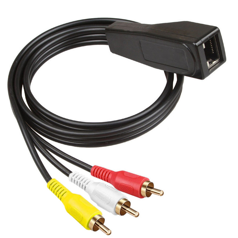 RJ45メスdc 3.5mm雄オーディオケーブルRJ45メス2rcaオス305メートル拡張器付きケーブル延長|undefined