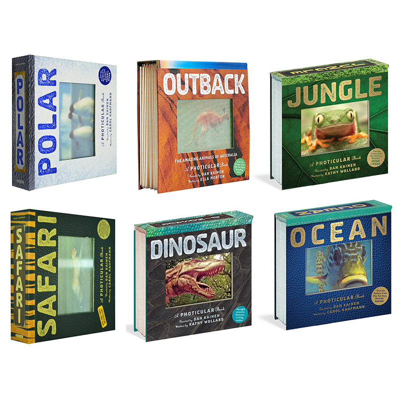 英文原版光与影视觉书系列 会动的3D图片书立体绘本合集 Jungle丛