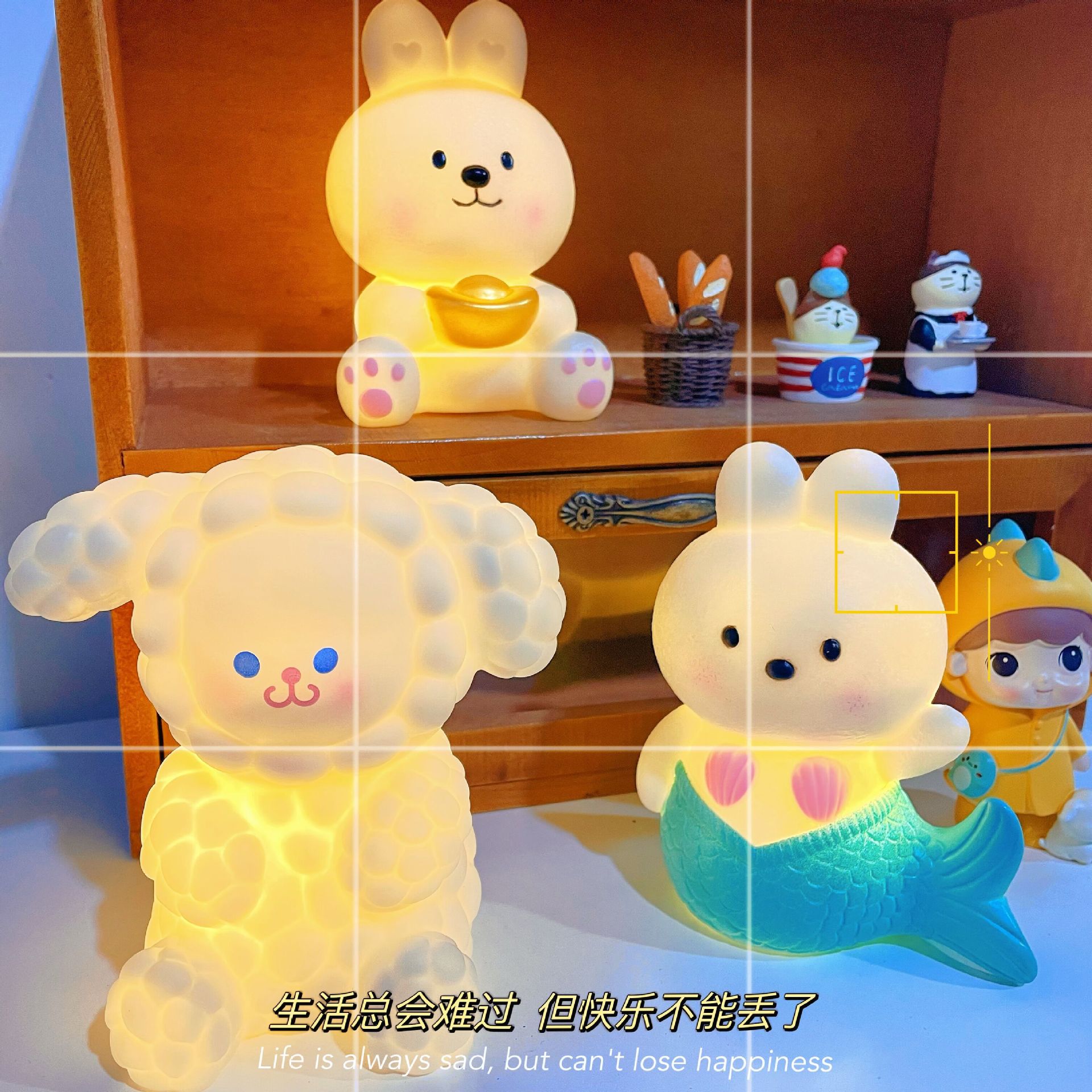 Original night light Big Collection series bedside cartoon feeding night light little rabbit little mushroom night light duck light