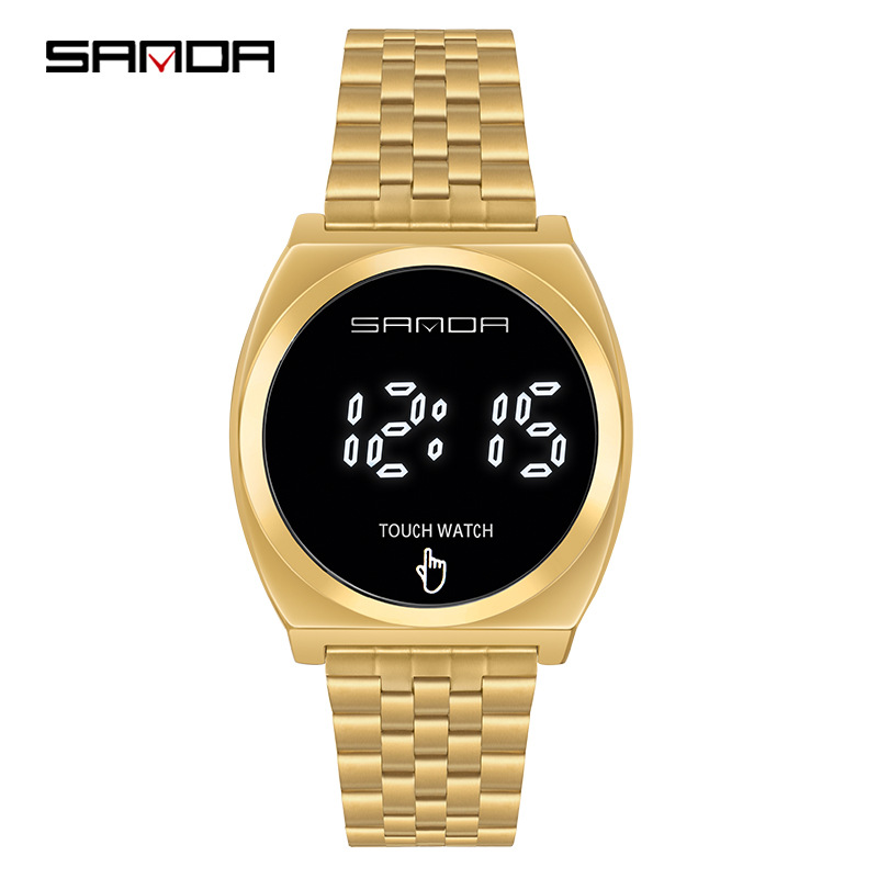 Sanda new all-steel watch with touch screen LDE electronic fashion trend multi-functional simple watch manufacturers wholesale