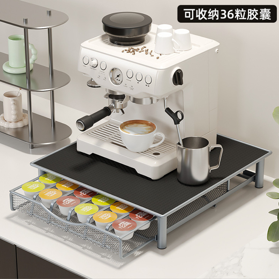 Se puede etiquetar y emitir en nombre de la caja de cápsulas de café de múltiples especificaciones, estante de café tipo cajón, estante de cápsulas de café Nespresso