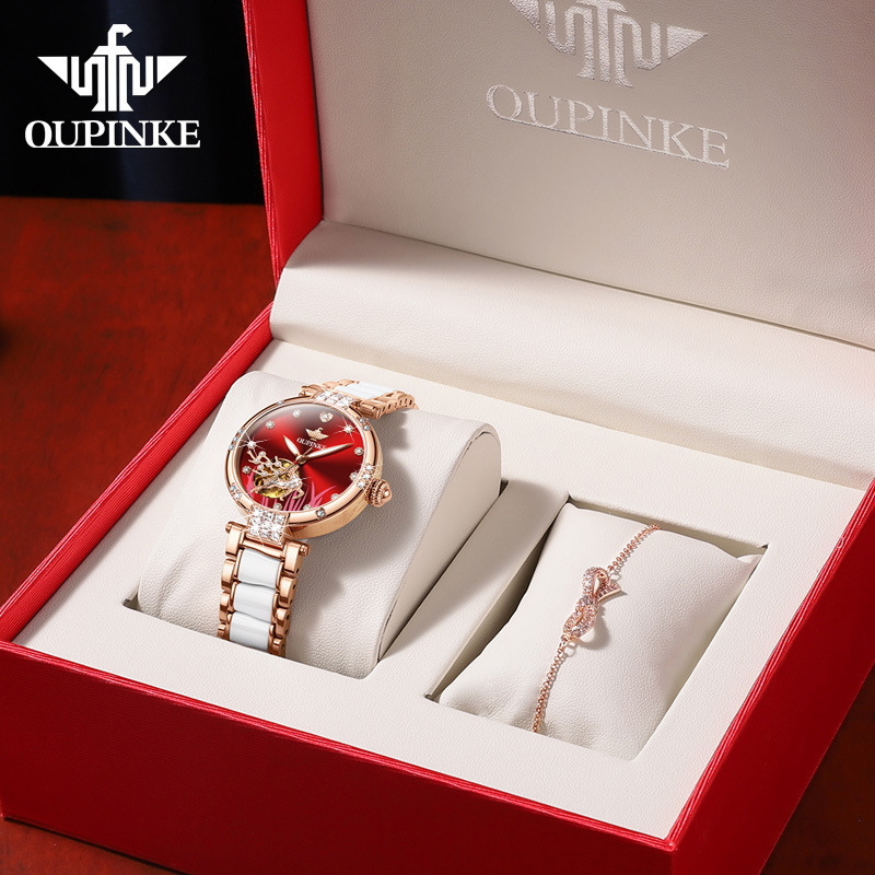 Wave ­ Qin Watch Swiss Genuine Men's Waterproof Couple Watch Fully Automatic Mechanical Watch Luminous Fashion Casual Watch