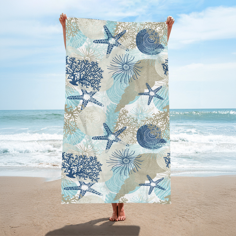 Microfibra transfronteriza tela de hormigas impresa toalla deportiva natación absorción sudor rápido secado toalla de baño de playa al aire libre