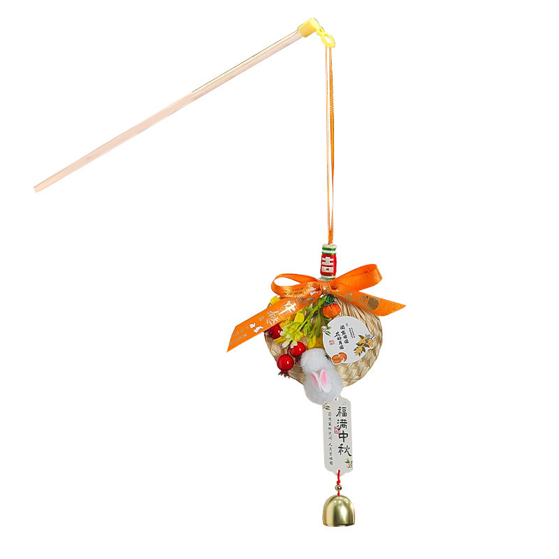 中秋节古风蒲扇挂件氛围仪式感装饰竹编发光小灯笼创意花灯伴手礼|undefined