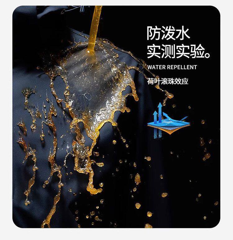 Áo khoác gió nữ dáng rộng có mũ, khóa kéo, phong cách đường phố — Màu xám gạo [Áo khoác chống gió hai lớp], Áo khoác chống gió hai lớp màu kaki, Áo khoác chống gió hai lớp màu đen, Áo khoác chống gió hai lớp màu đỏ rượu vang chi tiết 7