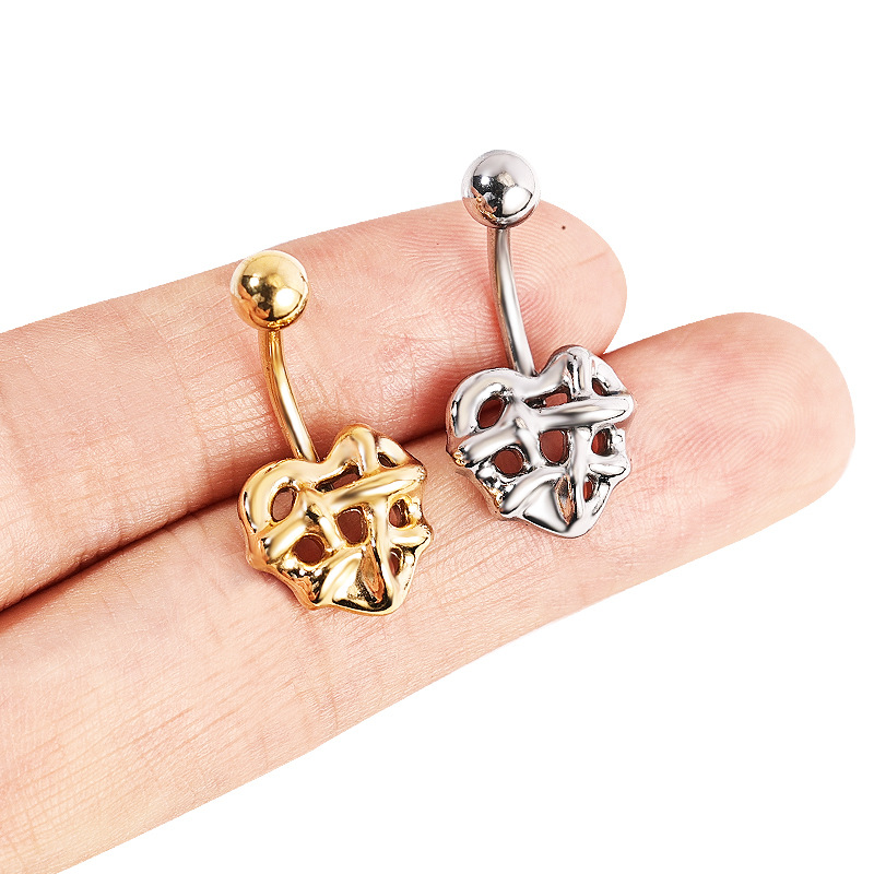 Stainless Steel Gold Belly Button Ring Dangle Navel Piercing Jewelry for Women detail image 7