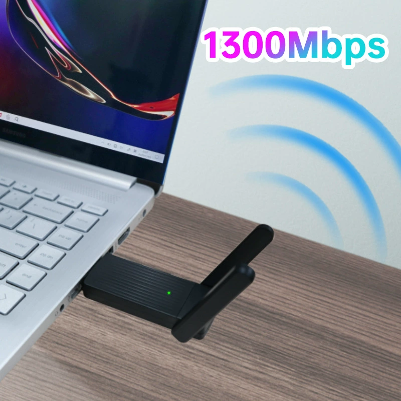Двухдиапазонная с поддержкой 5G USB-гигабитная беспроводная сетевой карты WiFi приемник для настольного компьютера и ноутбука