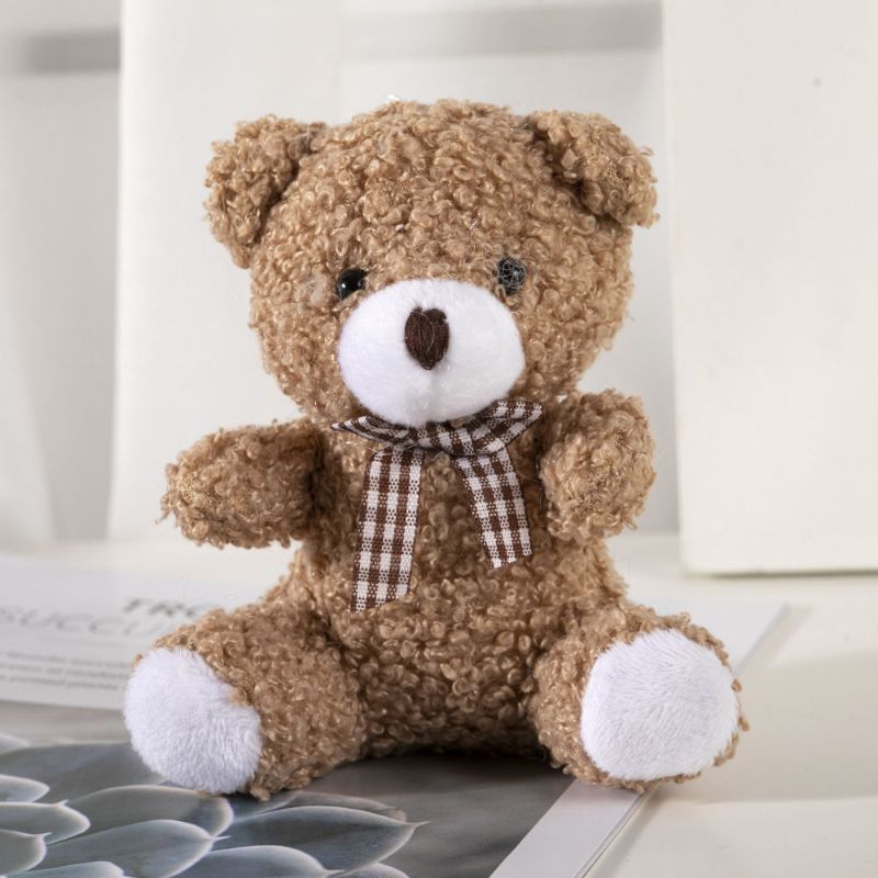 Celebridad en línea lindo pequeño oso colgante de peluche muñeca oso muñeca pequeña bolsa de muñeca accesorios llavero femenino