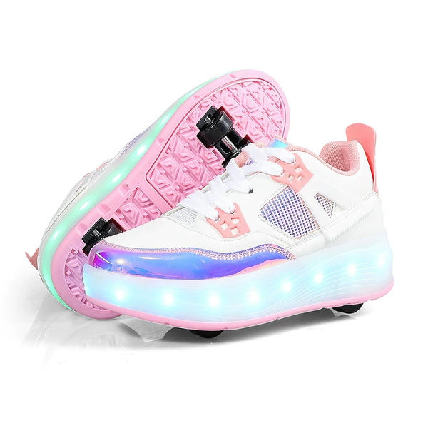 L2305 pink four -wheel light emitting