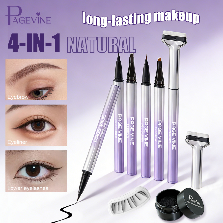 Cross-border PAGE VINE eyelash seal eyeliner 3 - in - 1 eyelash lineer duradero sin deslizamiento