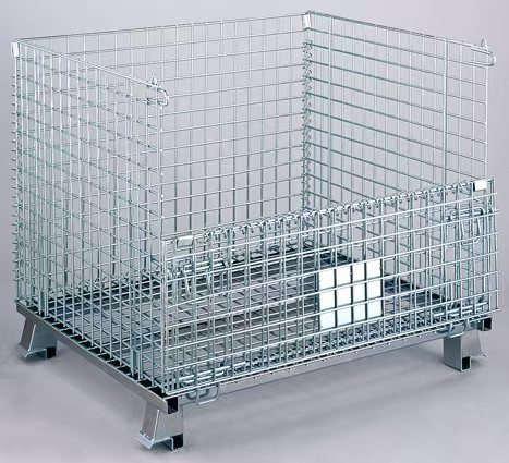 Factory direct sales folding storage cage metal turnover box…