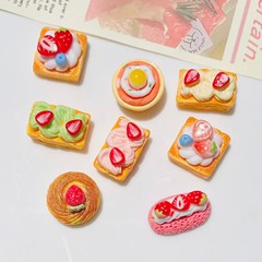 模擬イチゴクリームケーキ樹脂アクセサリー diy クリーム接着剤ヘアピン携帯電話ケースキーホルダー手作り材料
