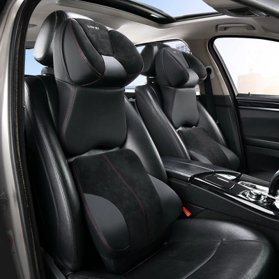 Can Be Fixed with Special – Headrest - skin-feel-black-leather-travel-one-headrest-height-adjustable