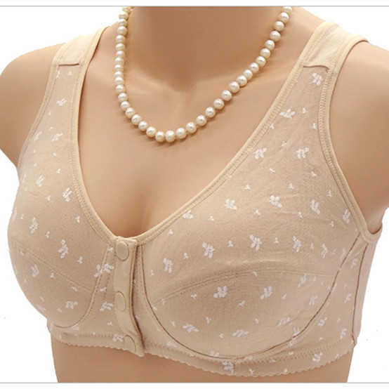 Middle-aged and elderly bra thin mother underwear front open front buckle vest large size no steel ring no sponge bra wholesale Middle-aged and elderly bra thin mother underwear front open front buckle vest large size no steel ring no sponge bra wholesale