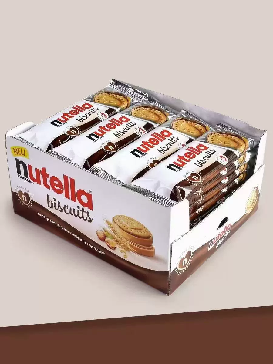 Песочные сэндвич-печенья (Nutella) — Ferrero Nutella biscuits, импорт из Италии, 41,4 г/166 г/304 г
