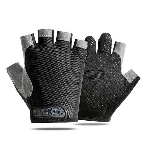 Fitness gloves for men and women, mesh half-finger dumbbell exercise, anti-slip, breathable, wear-resistant, outdoor bike riding, cross-border A01W
