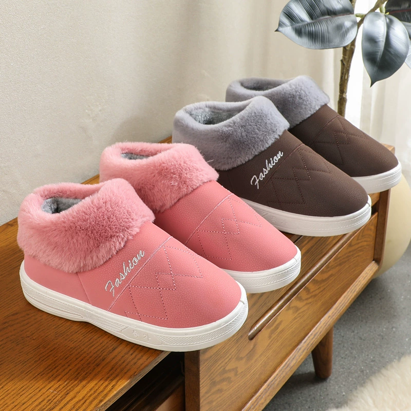 Хлопчатобумажная обувь женская домашняя сумка и хлопчатобумажные тапочки хлопчатобумажная обувь нескользящая и бархатная теплая обувь хлопчатобумажная обувь зимняя хлопковая обувь рынок оптом