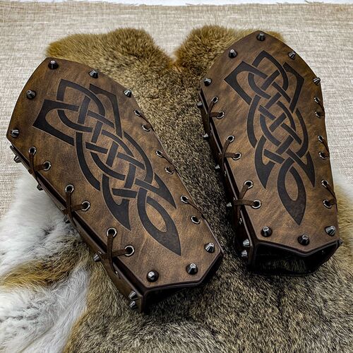 Cross-border temu Amazon Medieval Viking bucket nail wristband knight COSPLAY stage costume props