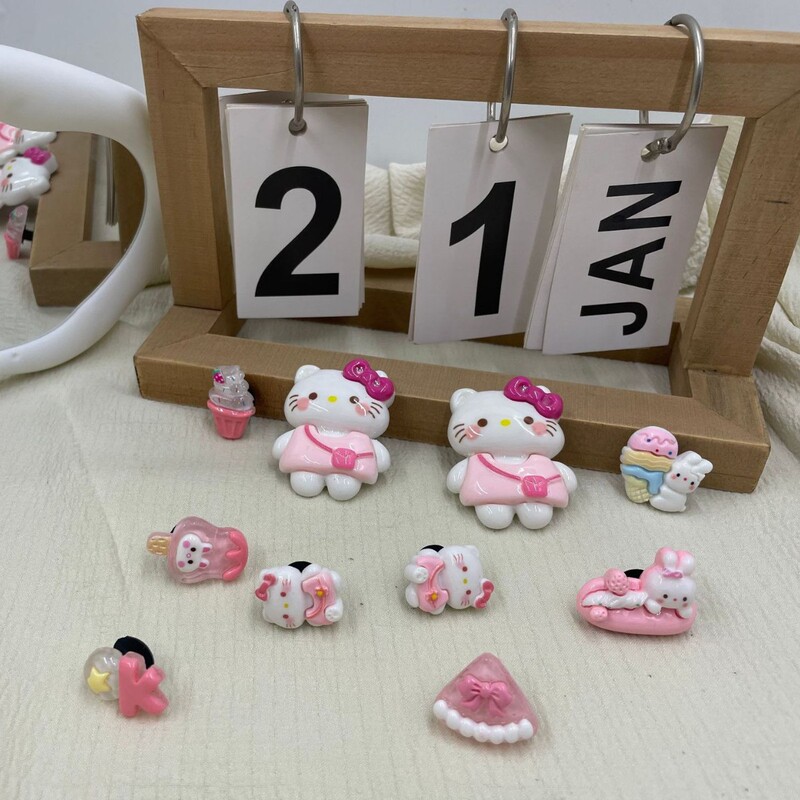 Cute Cartoon Cat Crystal Ice Cream 3D Shoe Charms DIY Detachable Decorative Shoe Clips for Crocs Cute Cartoon Cat Crystal Ice Cream 3D Shoe Charms DIY Detachable Decorative Shoe Clips for Crocs