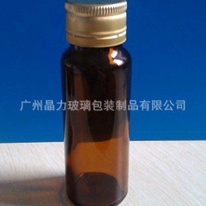 生产供应30-50-100-120ml小口径通用棕色药用玻璃瓶,口服液瓶铝盖
