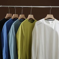 コストパフォーマンスに優れたアウトドア飛鳥春秋新商品男性弾力速乾通気長袖tシャツシャツ