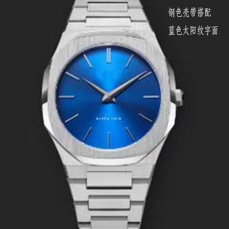 D1 MILANOブランドの同型超薄型6.80,40MM防水腕時計、新型クォーツ腕時計、カレンダー付きビジネスウォッチ