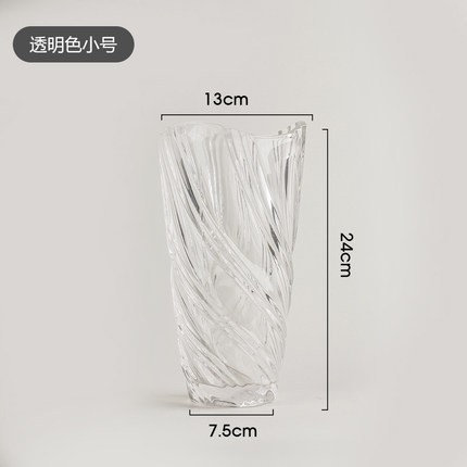 Bohemia del norte, vasijas de vidrio esmaltado, vasos de flores transparentes, decorativos para el hogar, decoración suave.