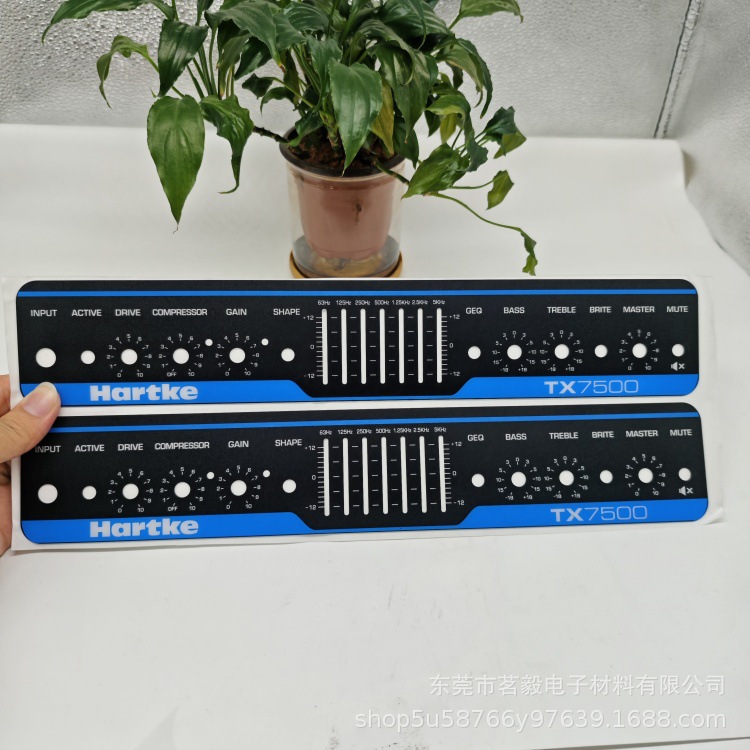 加工磨砂PC铭板装饰片 LED数码管哑面面贴 音箱显示数字面板