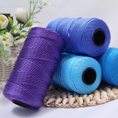 Three-strand ice silk blended thread handmade woven bag hook hat hollow thread seat cushion thread lustrous thread ice linen thread wholesale
