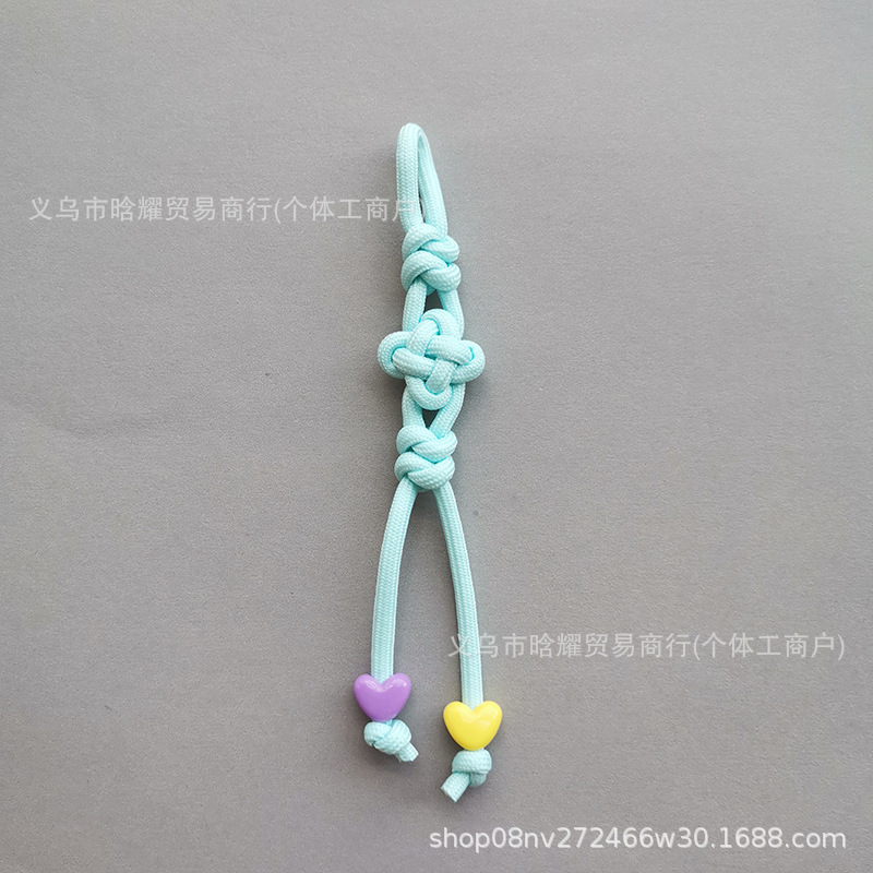 原创多巴胺中国风箱包挂件miu系挂绳钥匙扣手机书包挂饰手工编绳|undefined