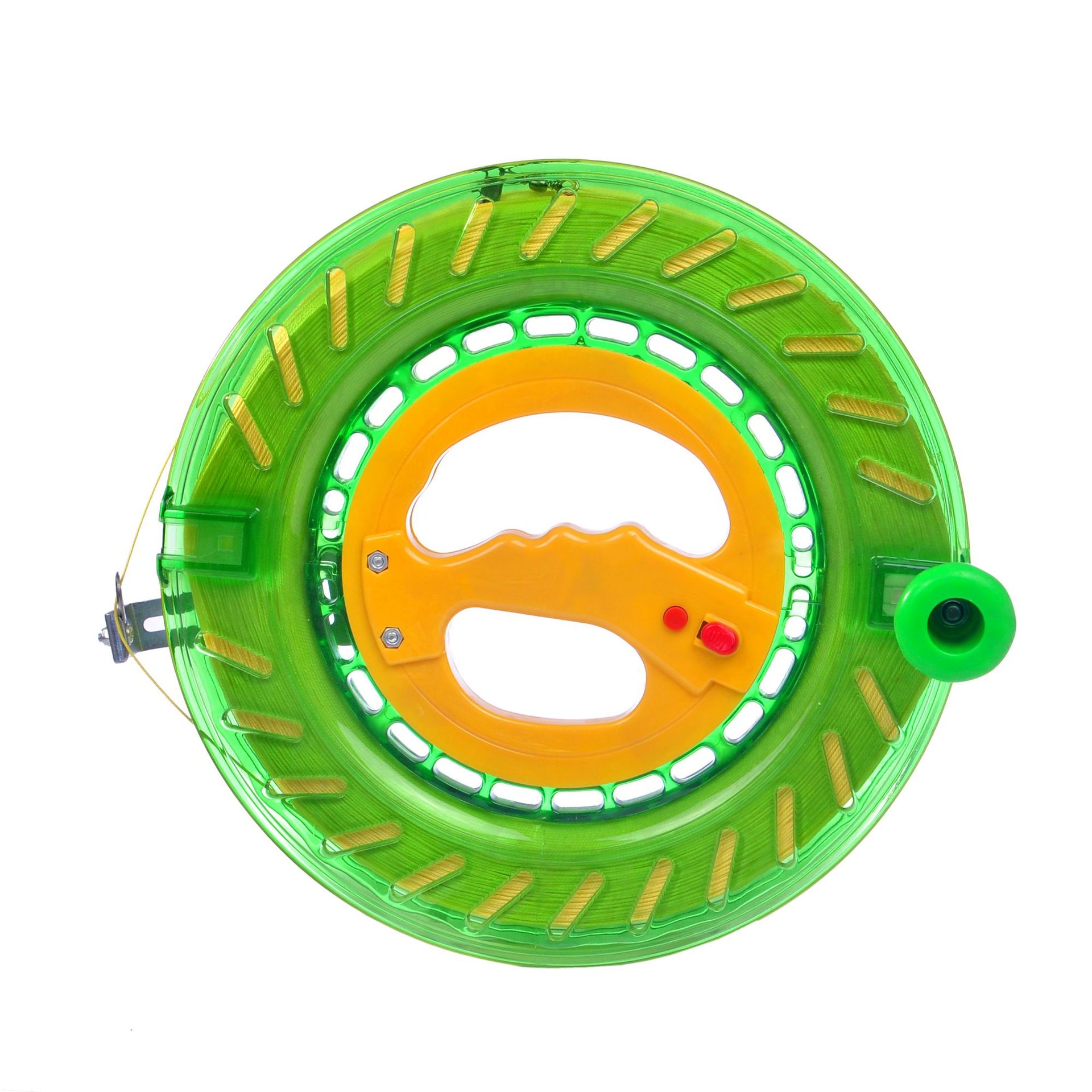 Carrete de cometa con línea al por mayor rueda azul de mano rodamiento de bolas de cristal rueda silenciosa fabricante de equipos de vuelo en stock