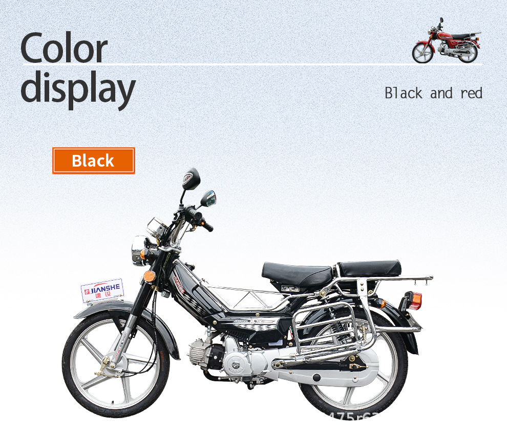 Brand New Jianshe Curved Beam Motorcycle 110Cc, Two-Wheeled Lightweight Retro Two-Wheeled Motorcycle for Grocery Shopping and Work Clothing