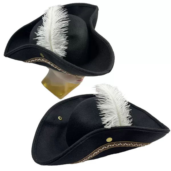 Festival Stage Hats and Headwear Zorro Indian Hat Pirate Hat White Feather Pirate Lady Christmas Cape Retro