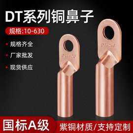 紫铜DT铜线鼻子铜接线端子电线缆铜接头铜线耳国标A级厂家批发