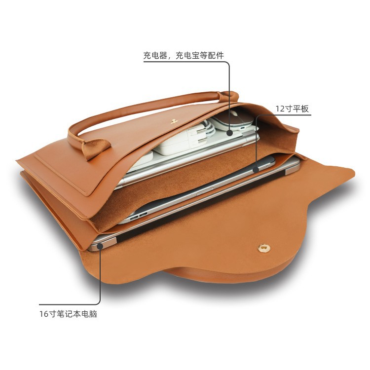 Bolso de Mano para Computadora Portátil 14 16 Pulgadas de PVC, Impermeable