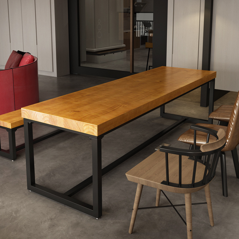 Mesa de computadora de madera sólida nórdica escritorio simple mesa de oficina moderna mesa de escritorio casera de escritorio doble mesa de escritorio larga mesa