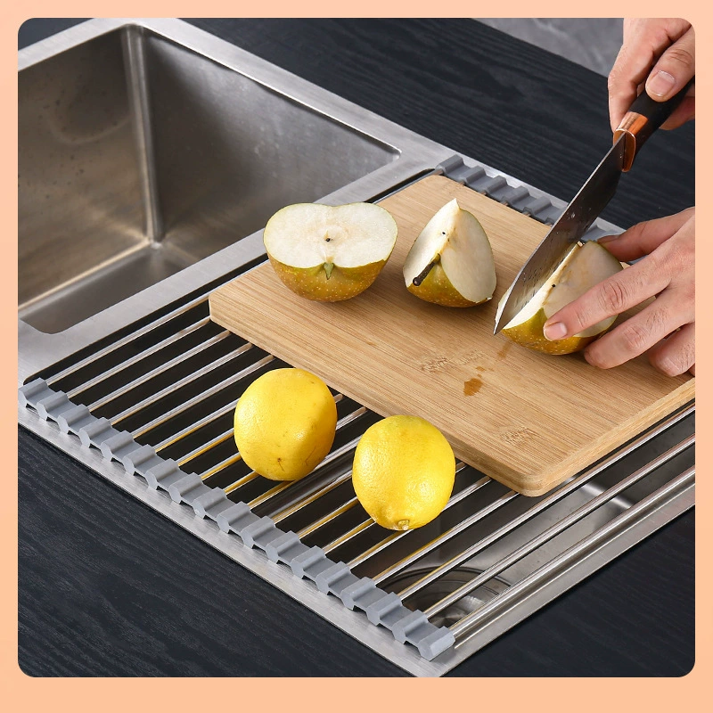 Silicone drying rack stainless steel, curtain, storage system for fruits and vegetables