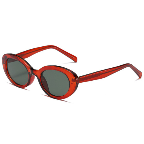 new European and American retro oval sunglasses ins internet celebrity same trend hip-hop small frame sunglasses for women
