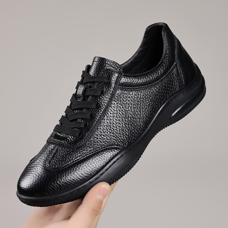 Verano de piel de vaca nueva sandalias de hombre, zapatos perforados de cuero, zapatos de cuero casuales transpirables para hombres, zapatos de hombre