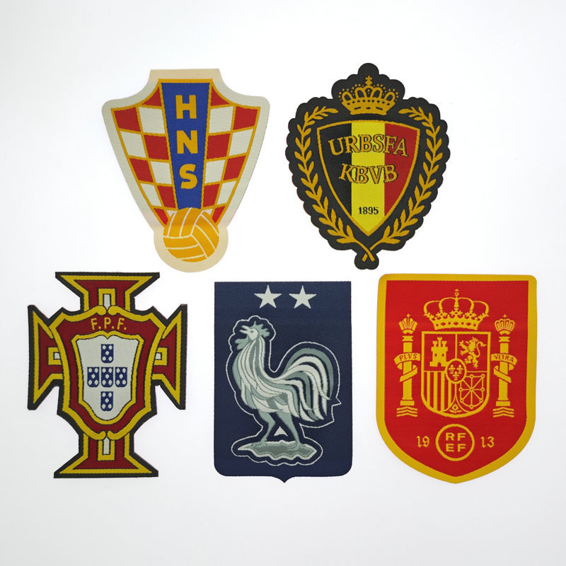世界杯德国法国意大利巴西班牙葡萄牙比利时球队徽队标刺绣布贴