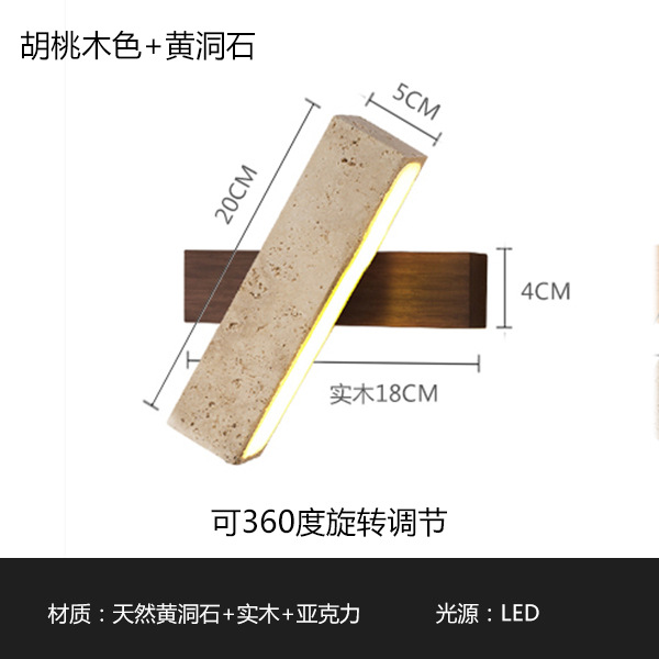 Residencias pasillo lámpara de pared faro de lámpara de pared redonda ovalada dormitorio de fondo de piedra de la villa amarilla cabecera de cama japonesa
