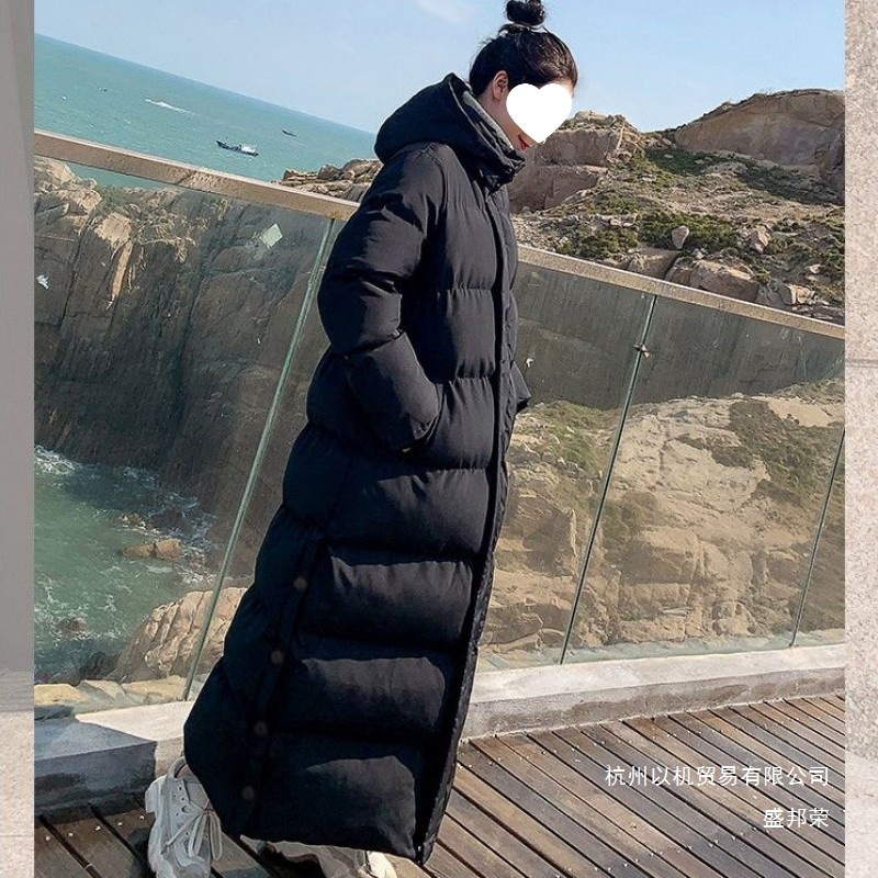 厂家直销长款棉服女超长过膝到脚踝羽绒棉衣2024冬季新款艺考棉袄