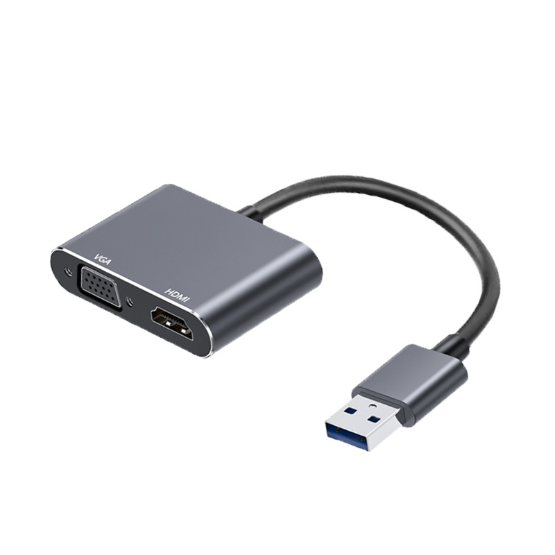 Venta al por mayor USB a HDTV sincronización de audio y video computadora a TV HD unidad gratuita USB3.0 TO HD VGA