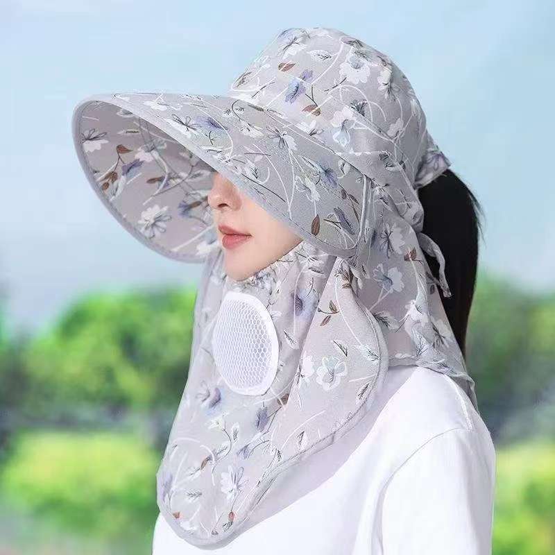 Zomerhoed voor dames met brede rand uv-bescherming winddicht_voghion.com